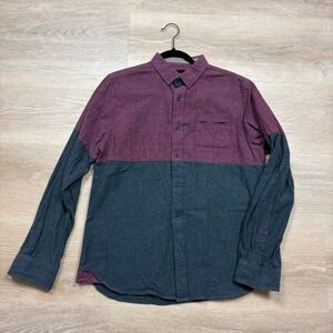 Descendant of Thieves Colorblock Long Sleeve Button Down Shirt Men's Large